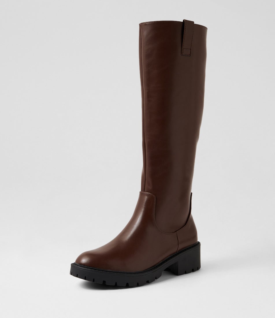 Jailyn Chocolate Brown Knee High Boots