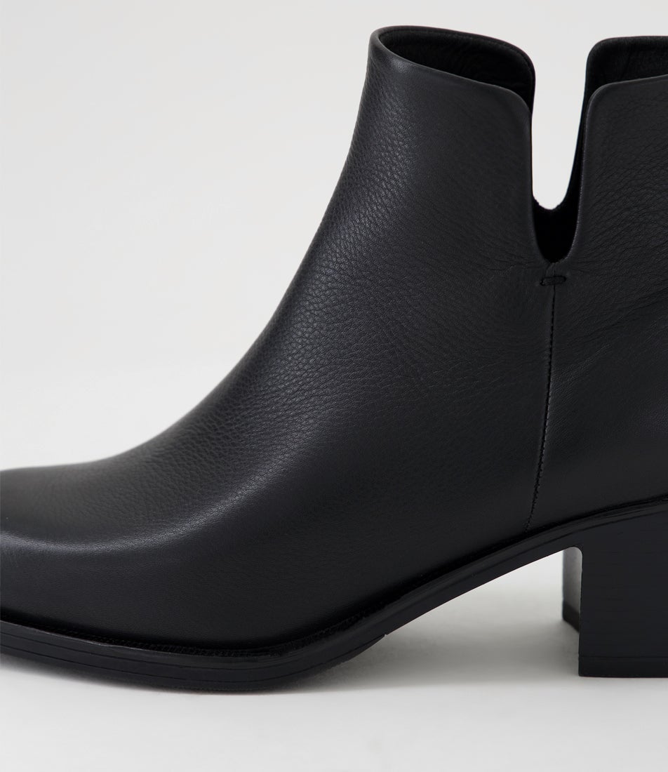 Cassidey Black Leather Ankle Boots Cassidey Black Leather Ankle Boots