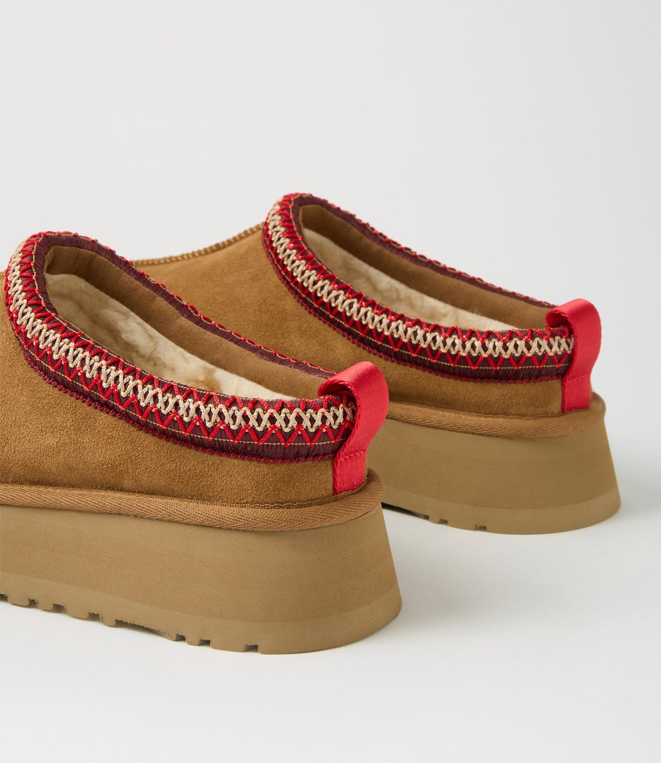 Tazz Chestnut Suede Slippers
