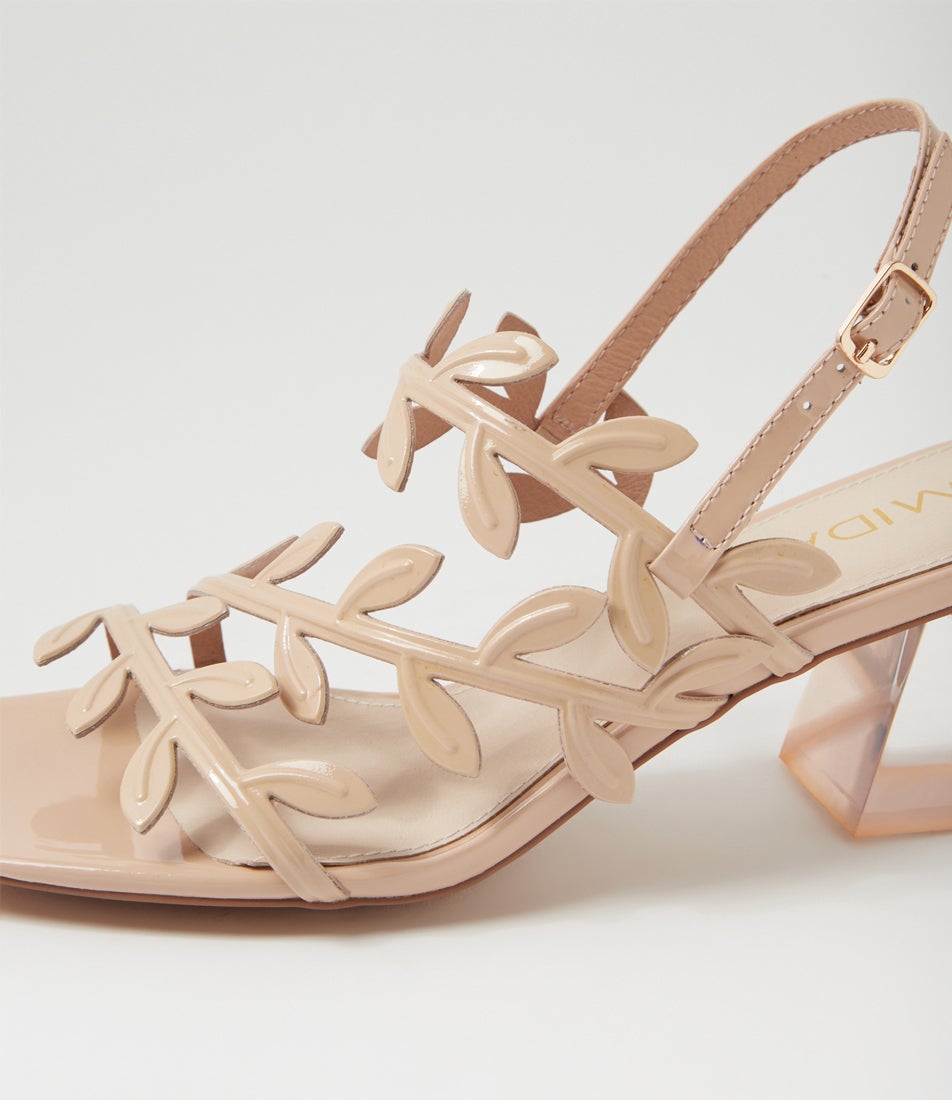 Minni Nude Patent Leather Sandals