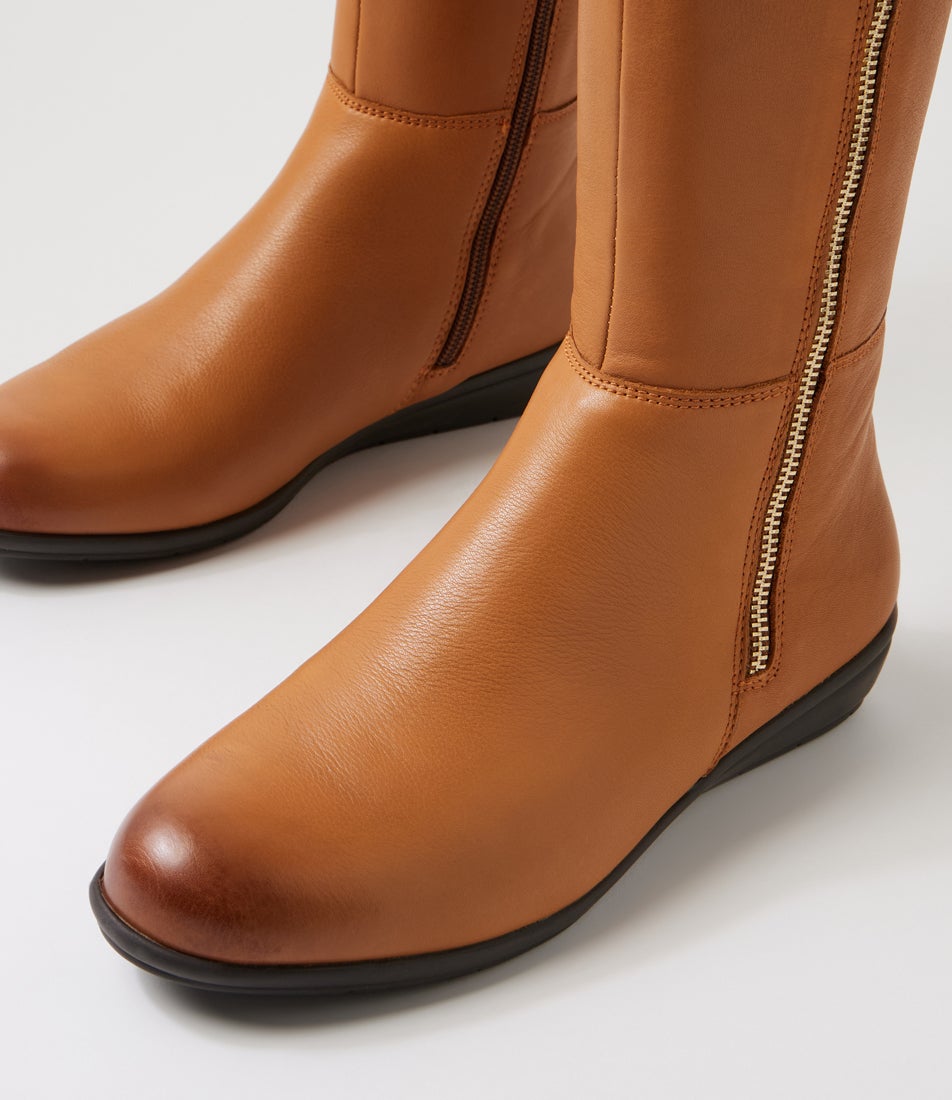 Fillies New Tan Leather Knee High Boots Fillies New Tan Leather Knee High Boots