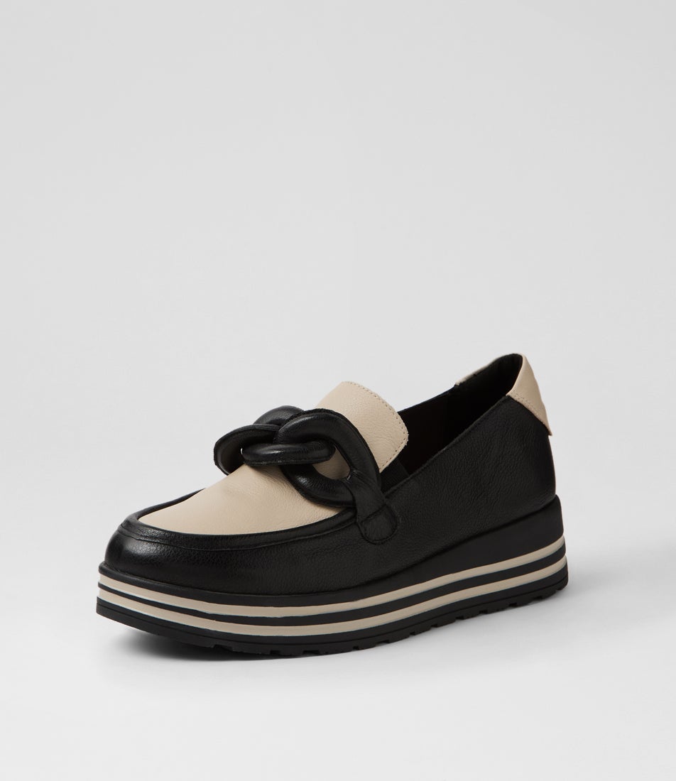 Vyrons Xf Black Almond Leather Sneakers