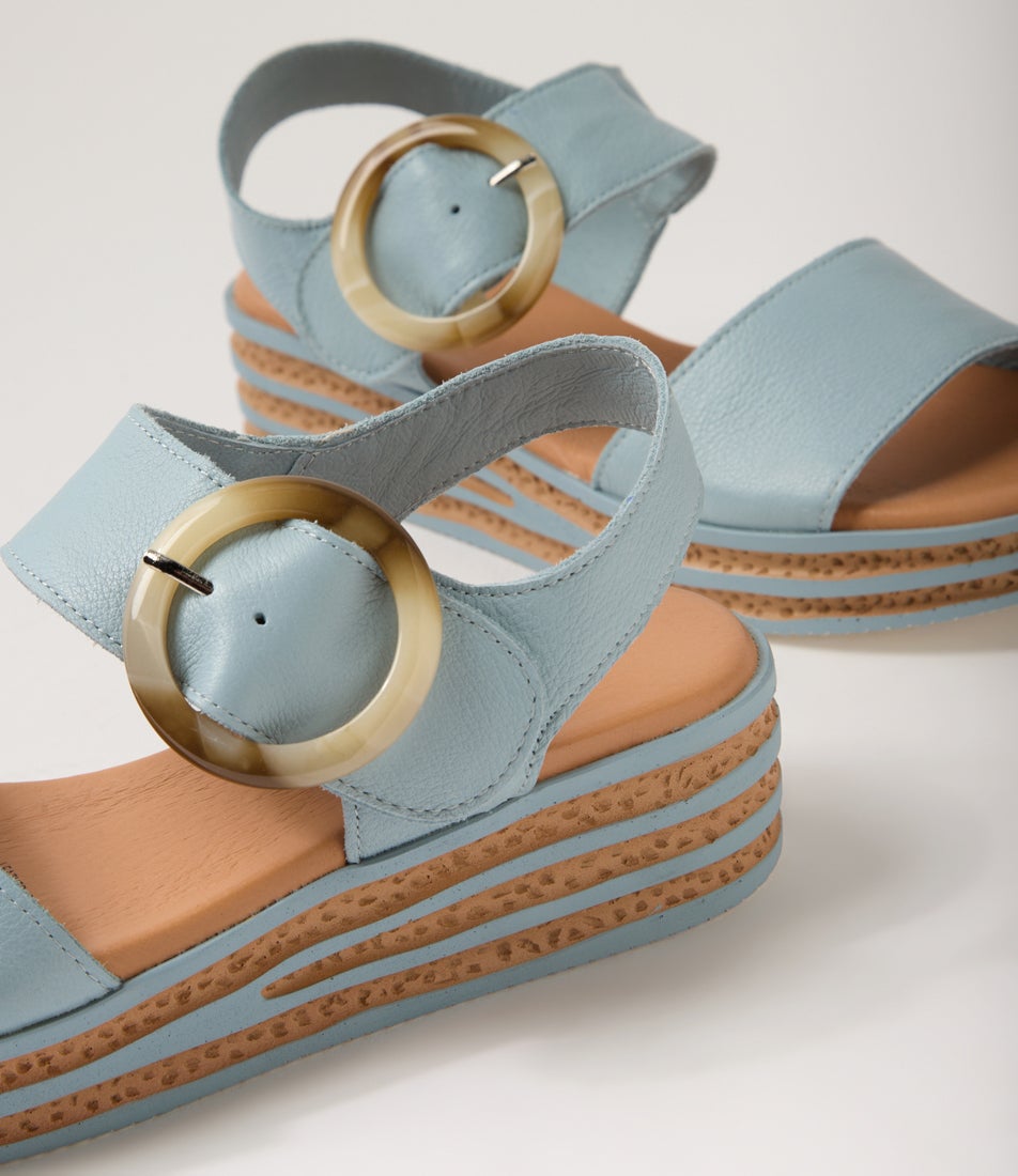 Cubbie Denim Leather Sandals