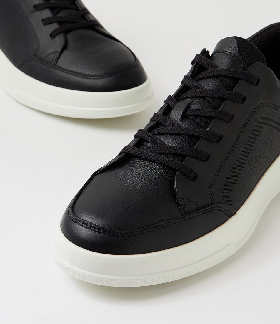 Move W Black Silver Heavy Foil Leather Sneakers
