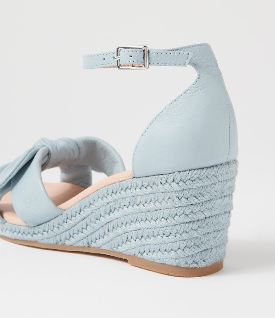 Jennalea Light Denim Leather Rope Sandals