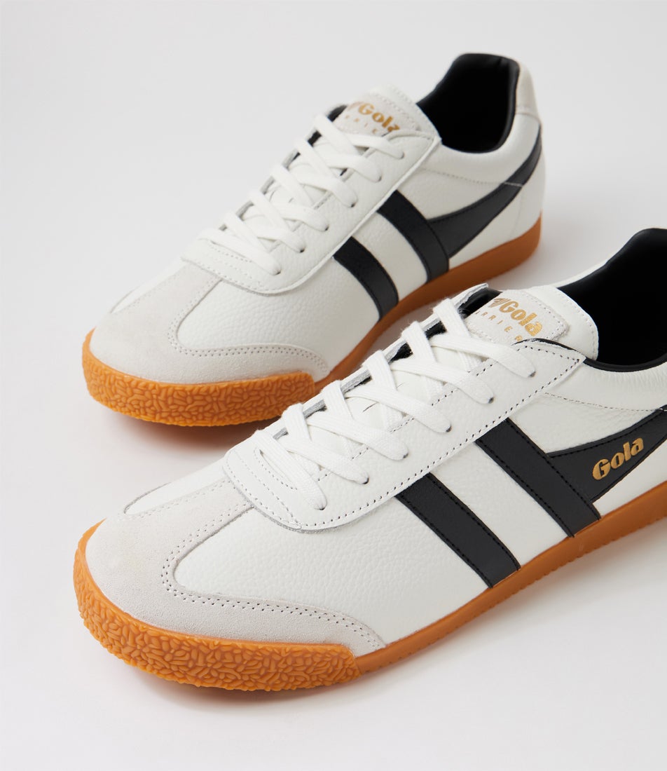 Harrier Leather M White Black Leather Sneakers