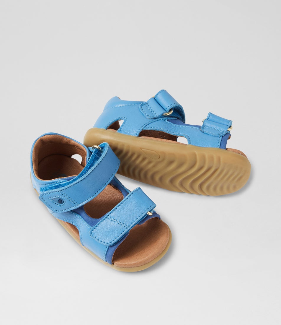 Su Strand Infant Azure Blue Leather Sandals