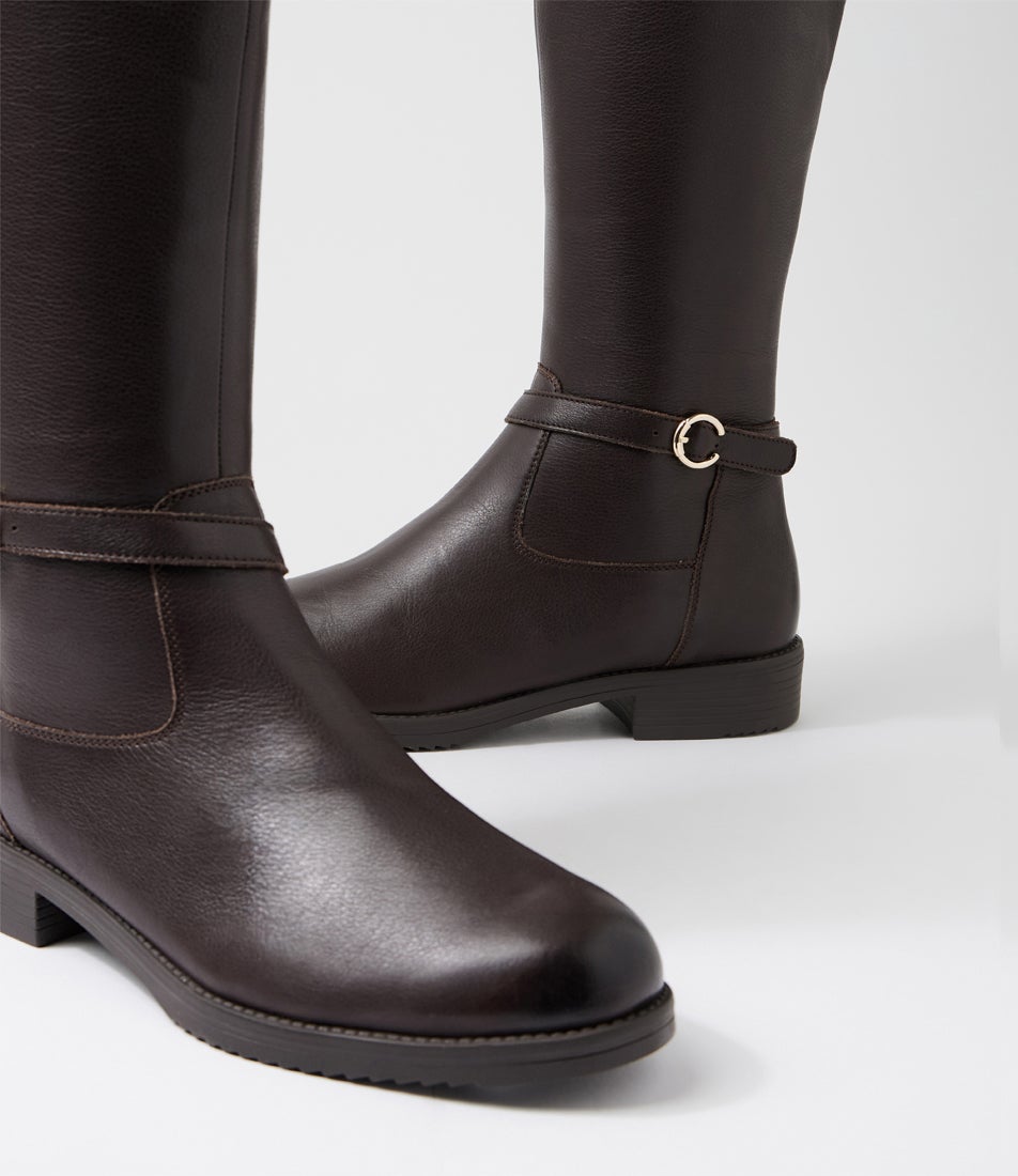 Camilas Brown Leather Knee High Boots