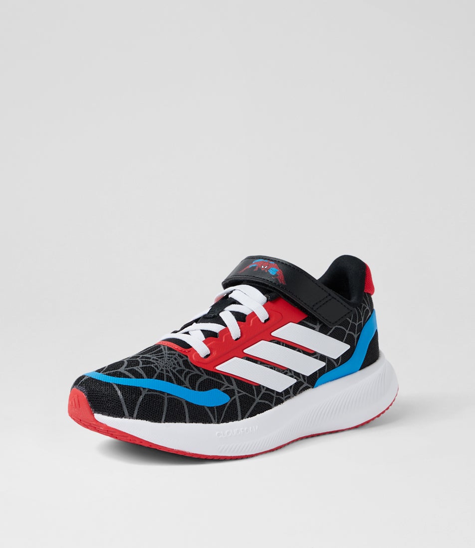 Runfalcon Spiderman Junior Black White Ruby Mesh Sneakers