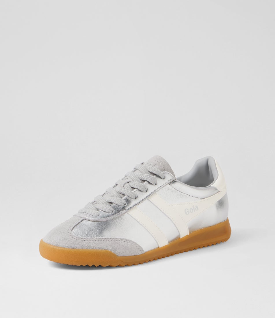 Torpedo Glimmer W Silver Off White Leather Sneakers