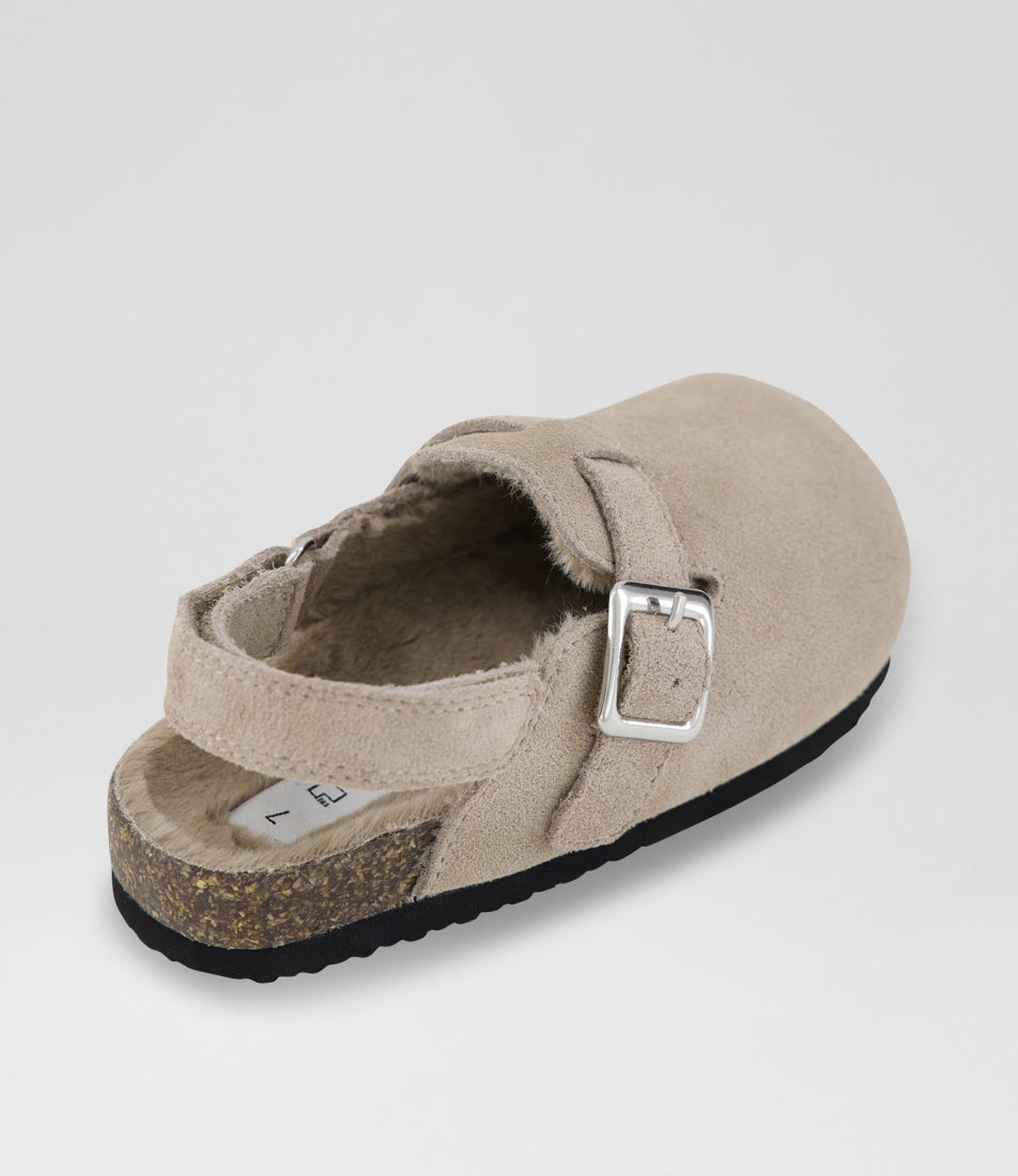 Frankie 2 Toddler Taupe Suede Flat Shoes