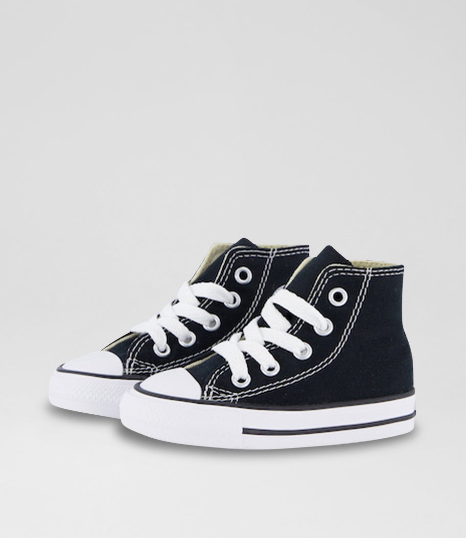 Ctas Hi Toddler Black White Canvas Sneakers