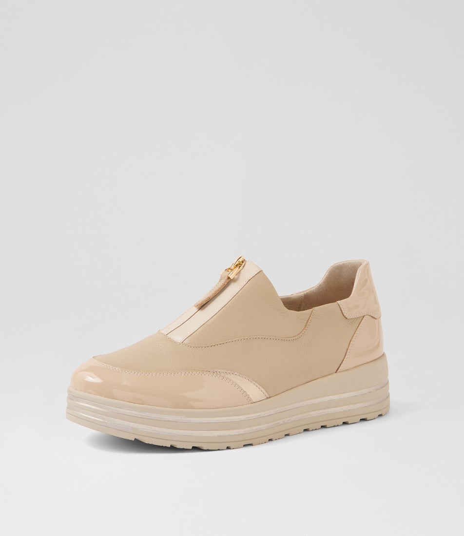Voura Xf Cafe Champagne Patent Leather Sneakers
