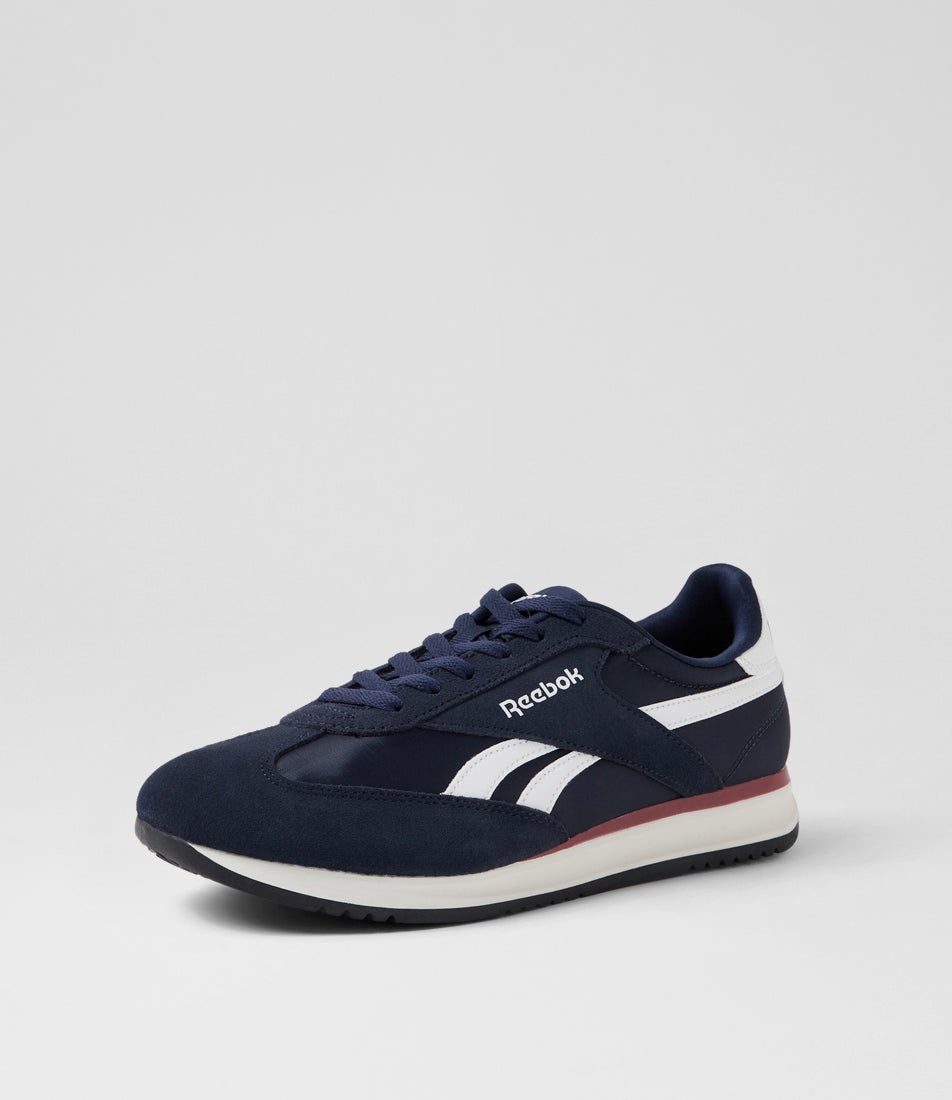 World 70 M Navy White Red Fabric Sneakers