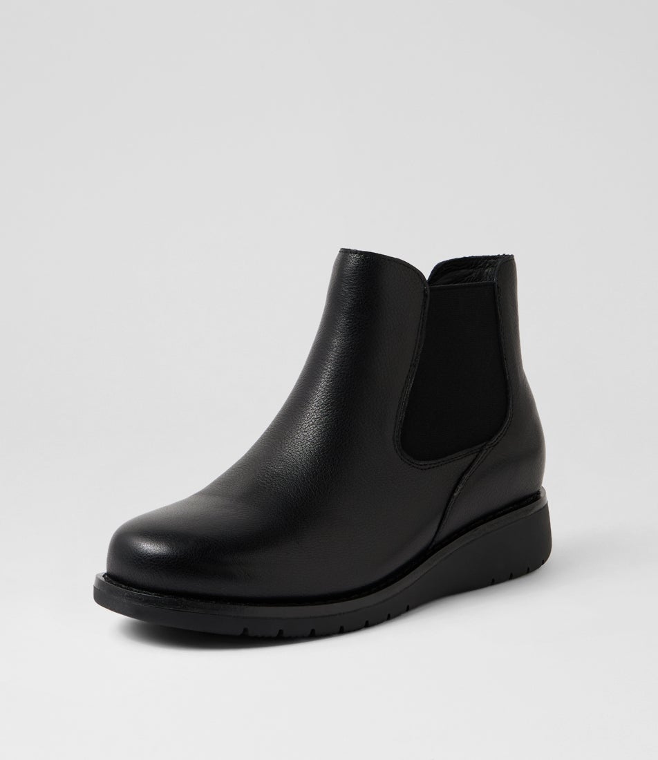 Gentles Black Leather Chelsea Ankle Boots Gentles Black Leather Chelsea Ankle Boots
