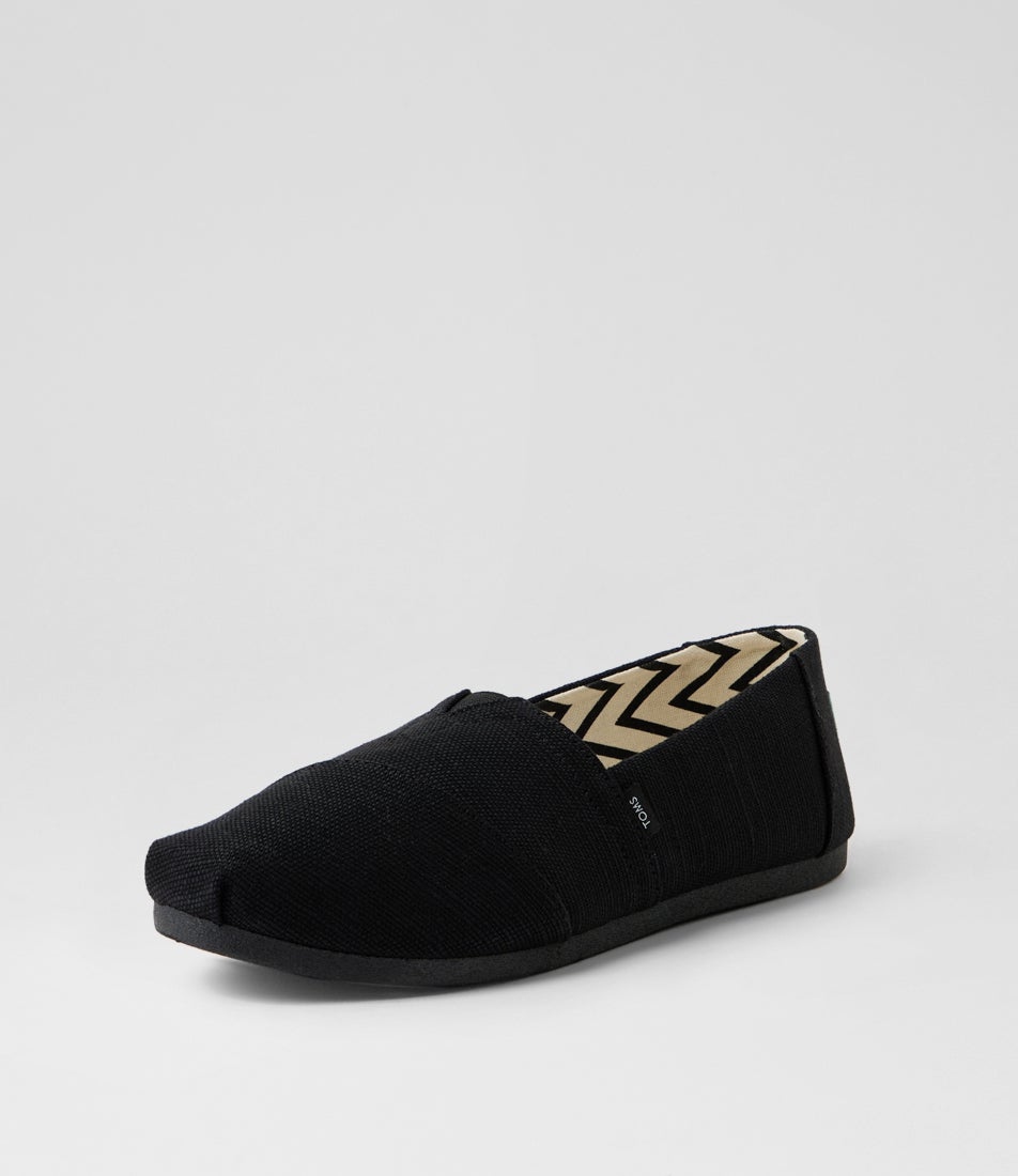 Alpargata Classic Black Canvas Flat Shoes