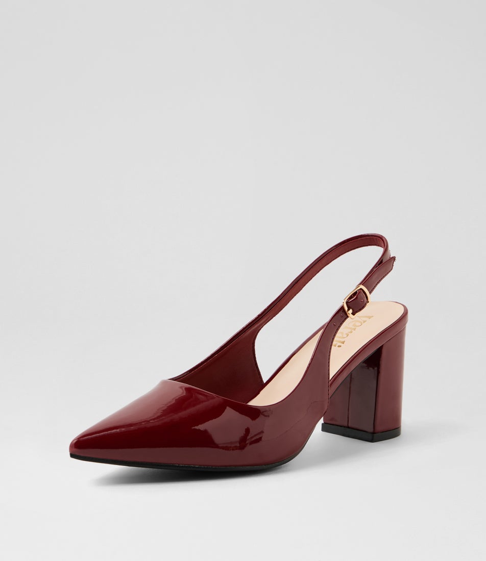 Elio Wine Patent Heels