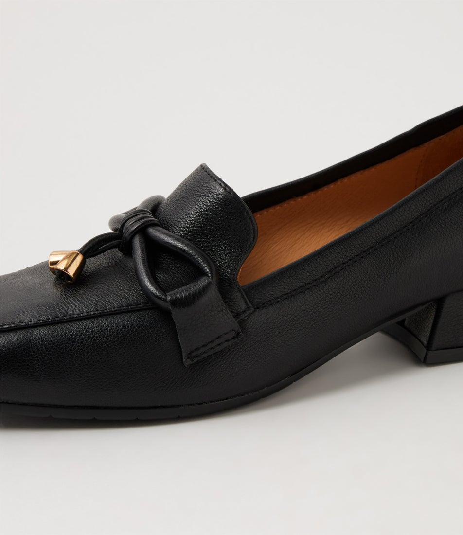 Sofar Black Leather Loafers