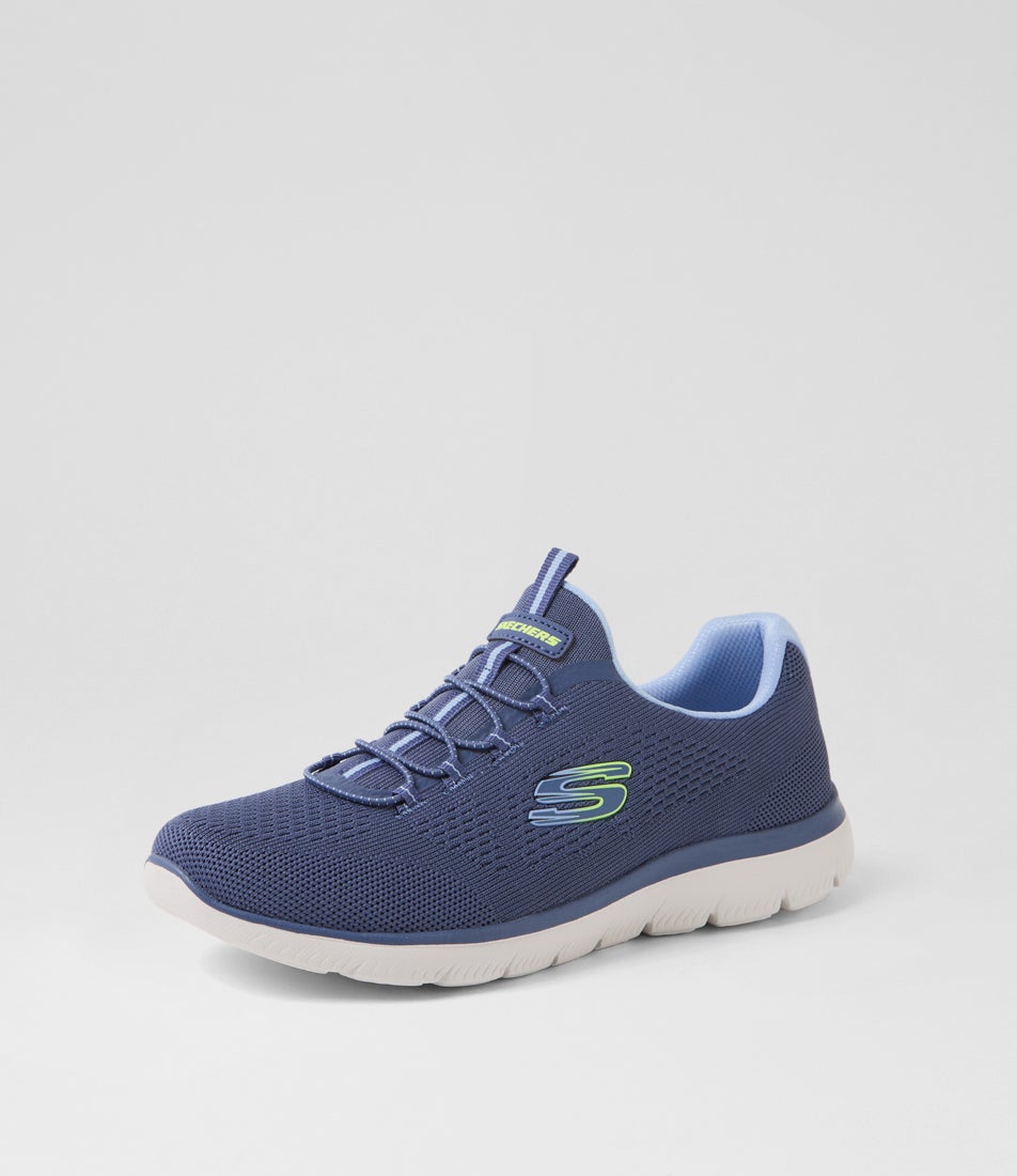 Summits Blue Fabric Sneakers
