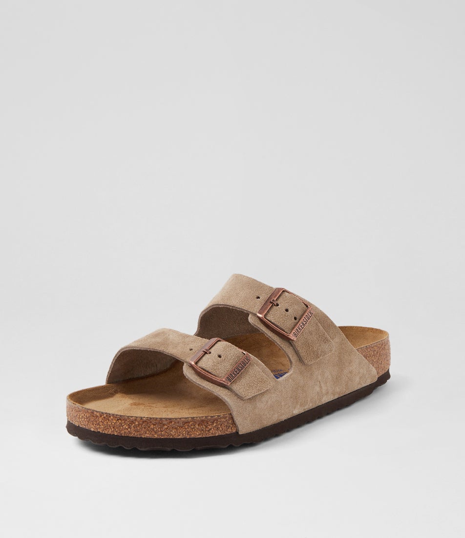 Arizona Sfb Sd Mens Taupe Suede Slides