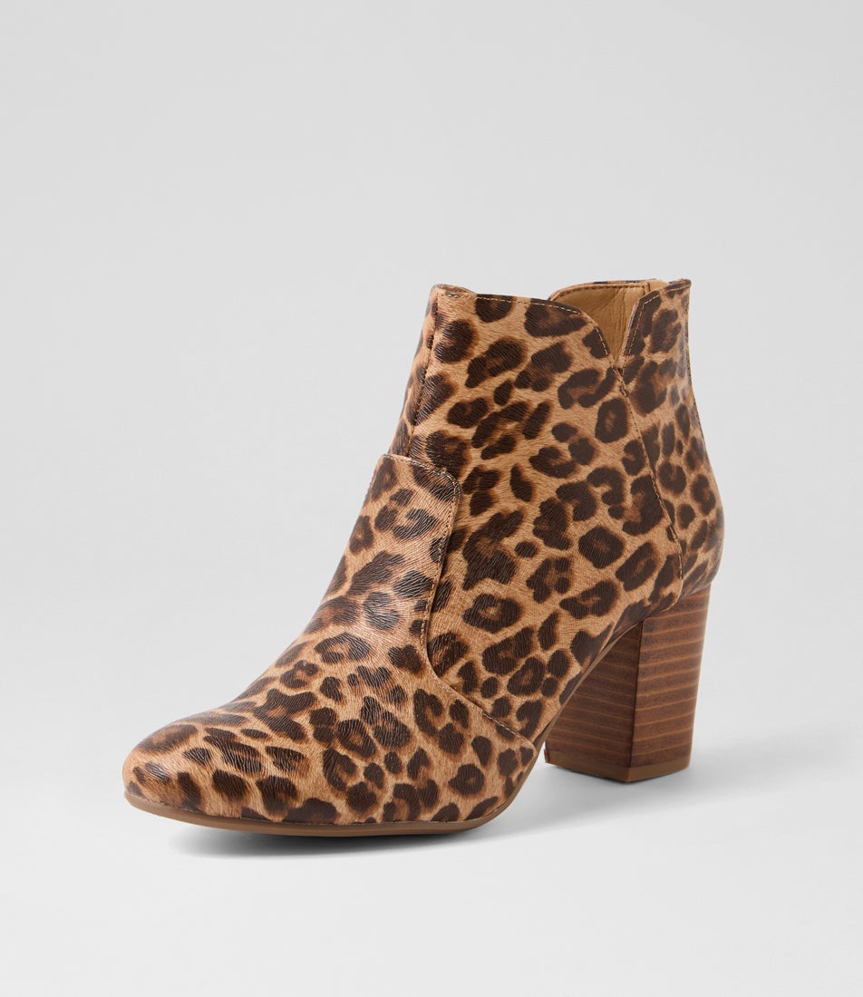 Mahlon Leopard Ankle Boots