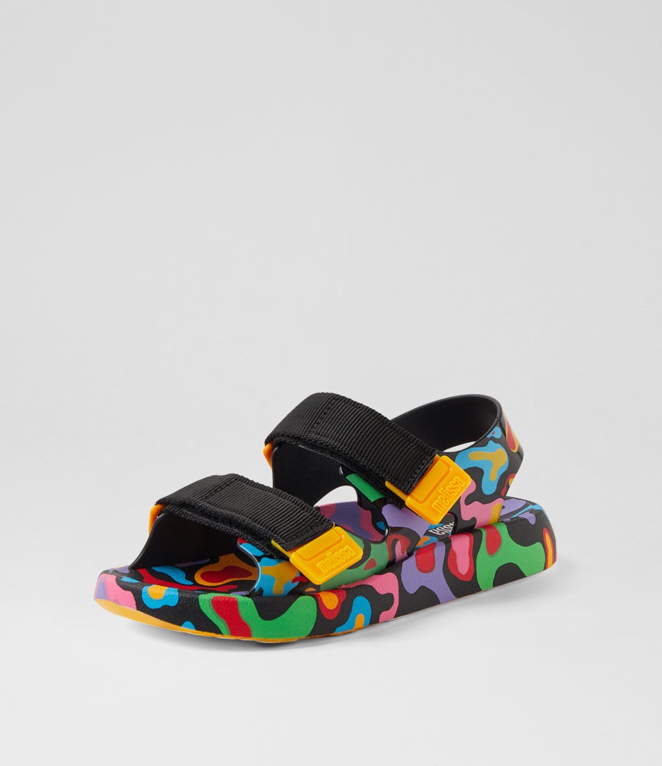 Melissa Mix Ad My Yellow Blue Yellow Pvc Sandals