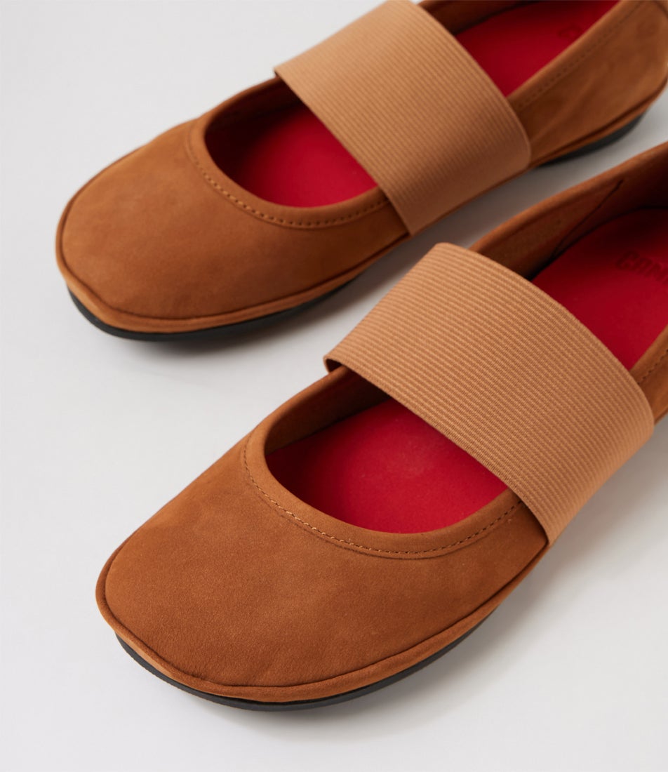 Right Nina Brown Suede Flat Shoes