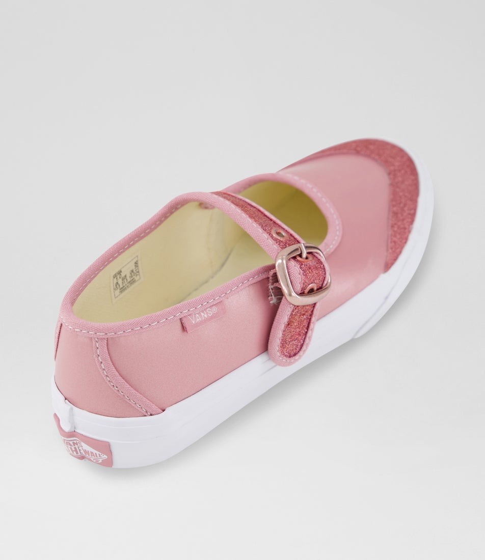 Mary Jane Junior Pink Fabric Sneakers