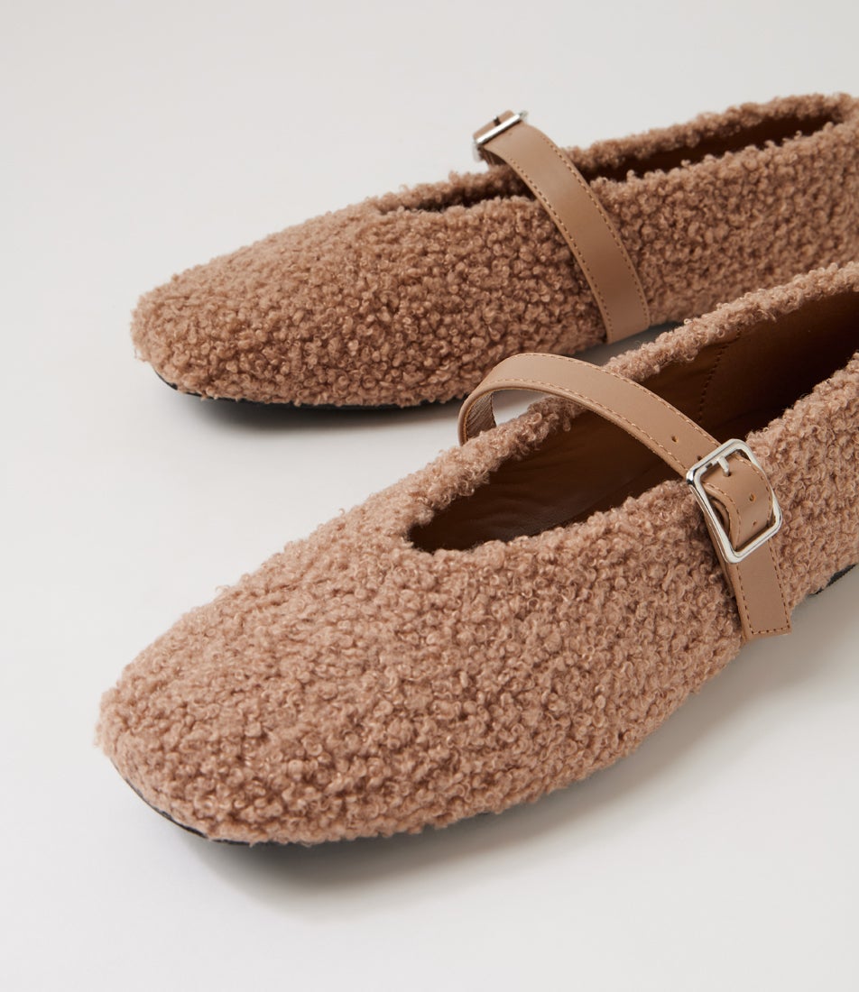 Tilt Mocha Fabric Flat Shoes