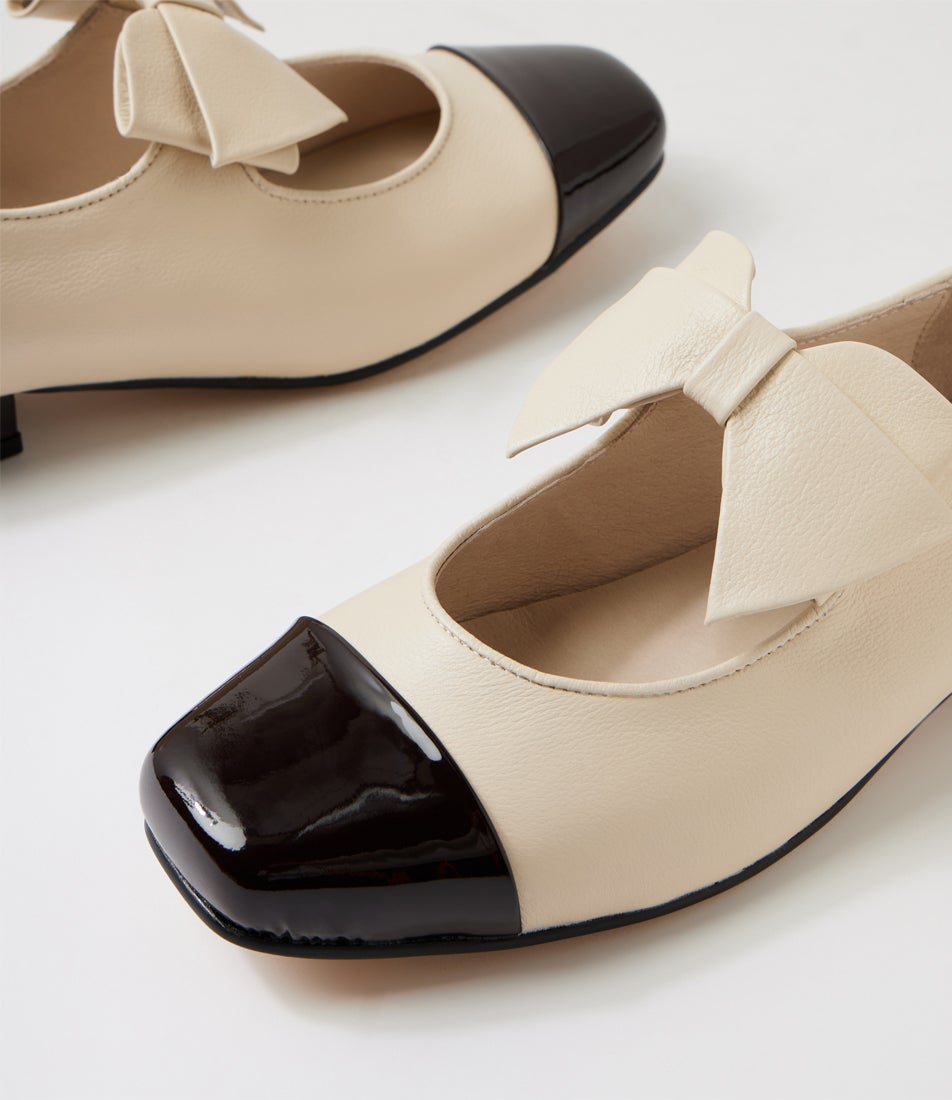 Broocks Choc Milk Patent Leather Mary Jane Heels