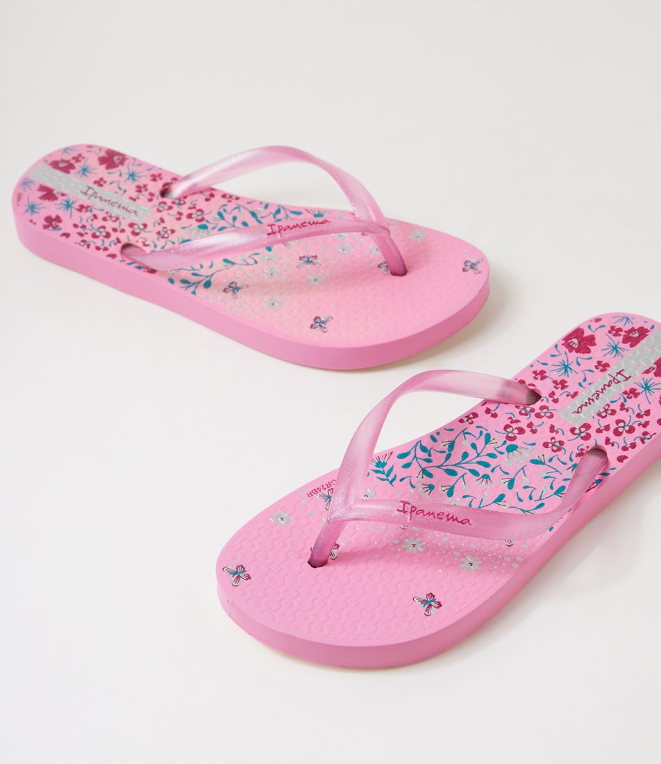 Glitter Junior Light Pink Rubber Thongs