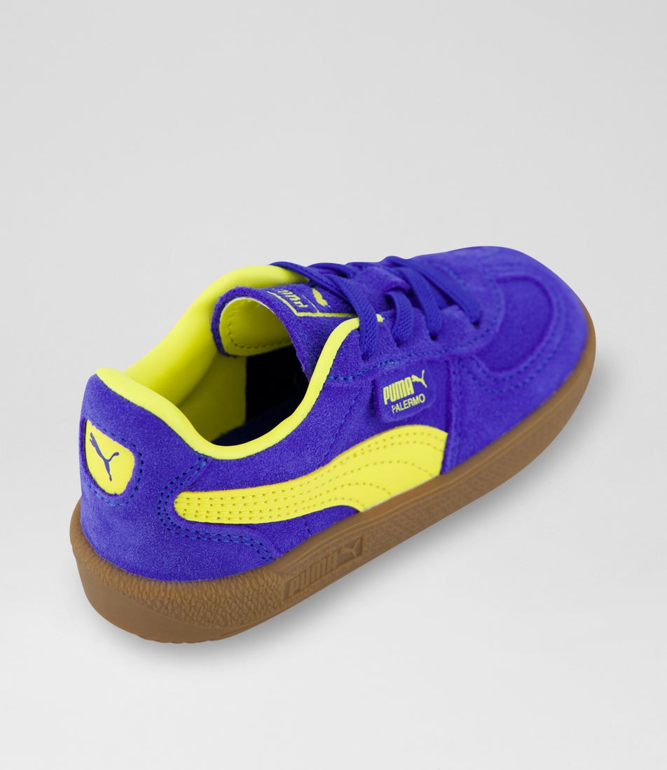Palermo Toddler Royal Sapphire Lemon Meringue Suede Sneakers