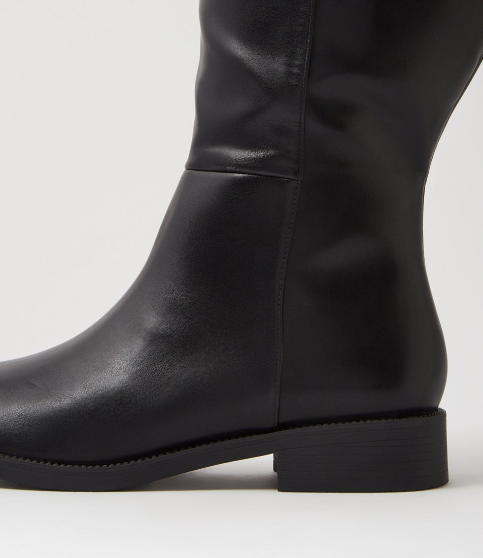 Garfield Wide Black Knee High Boots