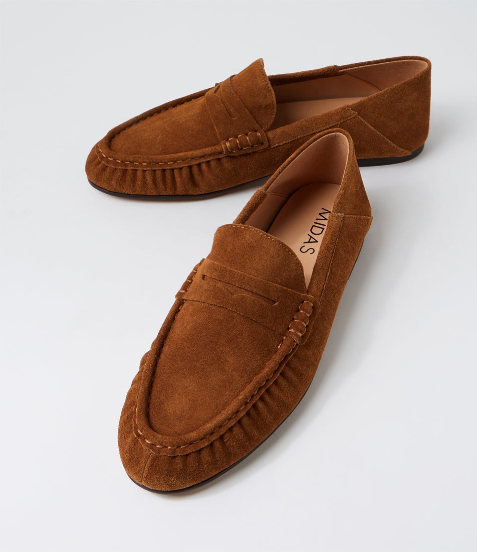 Lando Tan Suede Loafers
