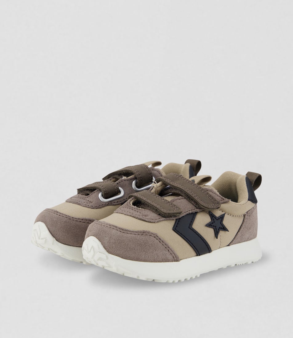 Omega Trainer Easy On Toddler Vintage Cargo Truffle Suede Sneakers